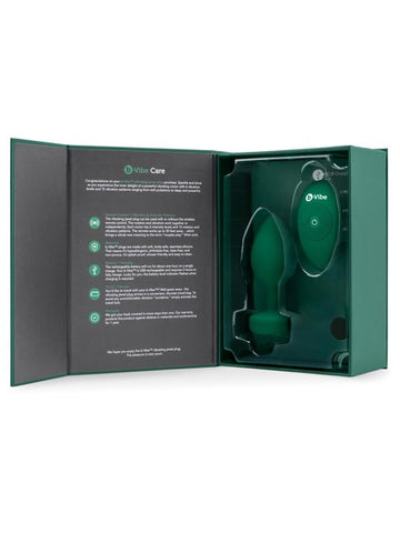B Vibe Luxurious Vibrating Jewels Remote Control Butt Plug with 6 Patterns - Butt Plugs