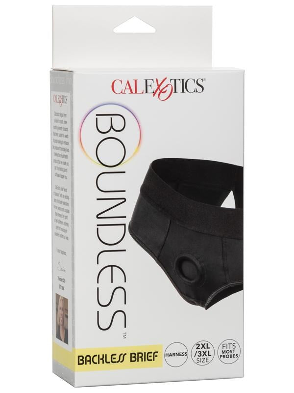 California Exotics Boundless Backless Harness Compatible Brief 2XL/3XL - - G-Strings, Panties and Shorts