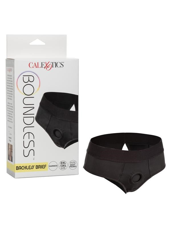 California Exotics Boundless Backless Harness Compatible Brief 2XL/3XL - - G-Strings, Panties and Shorts