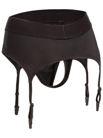 California Exotics Boundless Harness Compatible Thong with Garter 2XL/3XL - G-Strings, Panties and Shorts