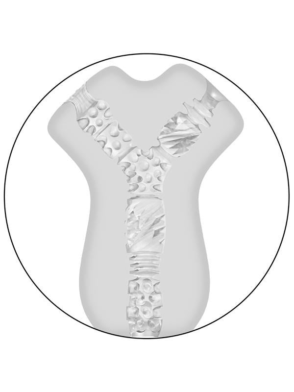 California Exotics Cyclone Dual Chamber Premium Male Stroker Dual Ribbed - - Masturbators and Strokers