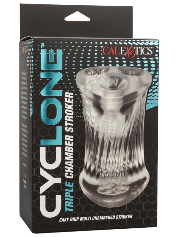 California Exotics Cyclone Triple Chamber Easy Grip Male Stroker Triple Texture - - Masturbators and Strokers