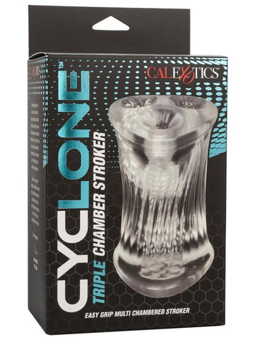 California Exotics Cyclone Triple Chamber Easy Grip Male Stroker Triple Texture - Masturbators and Strokers