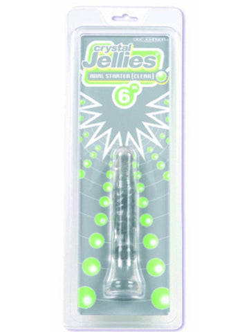 Doc Johnson 6 Inch Crystal Jellies Anal Starter Plug Beginner Friendly - Butt Plugs
