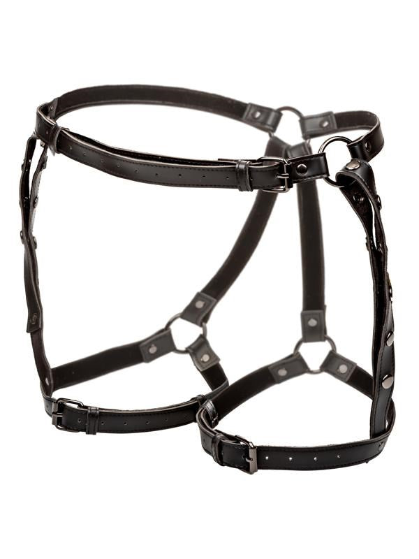 California Exotics Euphoria Collection Adjustable Fit Riding Thigh Harness - - Her Fetish