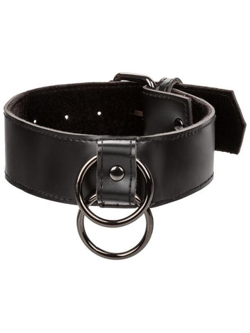 California Exotics Euphoria Collection BDSM Collar With Chain Leash - Collars and Leads