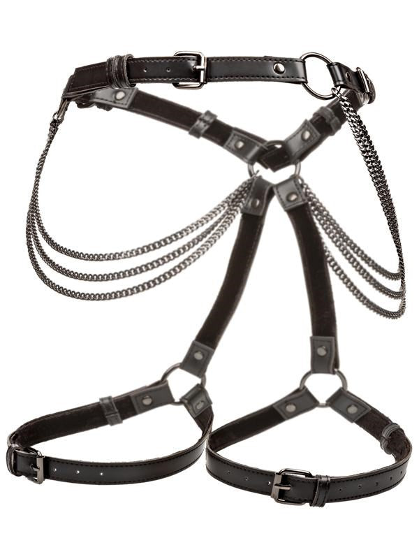 California Exotics Euphoria Collection Multi Chain Adjustable Thigh Harness - - Her Fetish