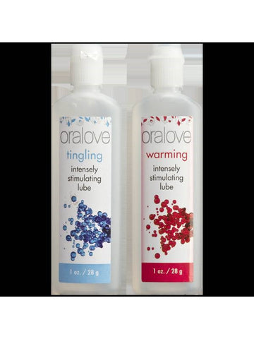 Doc Johnson Oralove Dynamic Duo Lickable Lubricant Warming and Tingling - Water Based Lubes