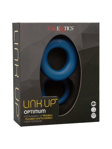 California Exotics Link Up Optimum Dual Motor Silicone Vibrating Cock Ring - Vibrating Cock Rings