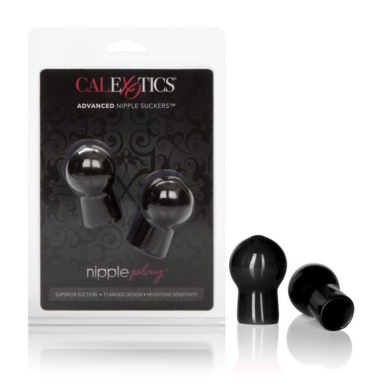 California Exotics Nipple Play Advanced Mini Nipple Suckers Black Silicone - - Nipple and Clit Clamps