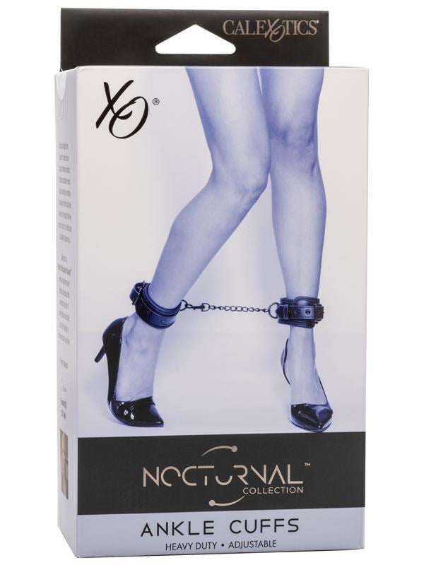 California Exotics Nocturnal Collection BDSM Ankle Cuffs with Chain - - Cuffs and Restraints