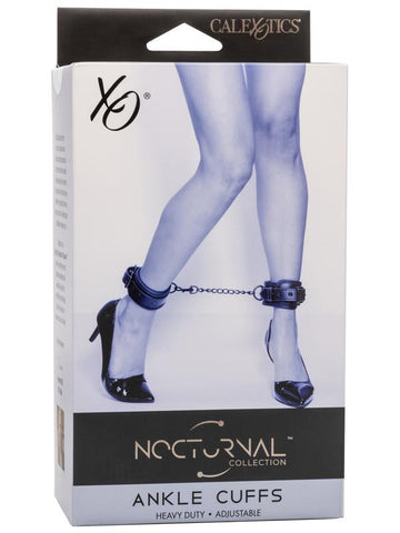 California Exotics Nocturnal Collection BDSM Ankle Cuffs with Chain - Cuffs and Restraints
