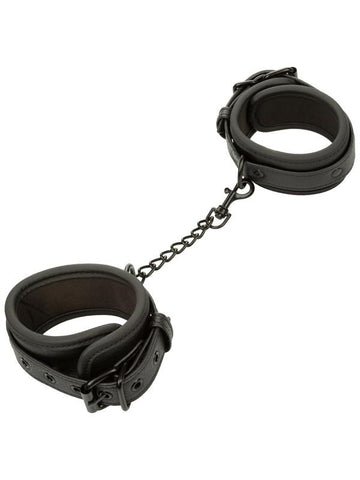 California Exotics Nocturnal Collection BDSM Ankle Cuffs with Chain - Cuffs and Restraints