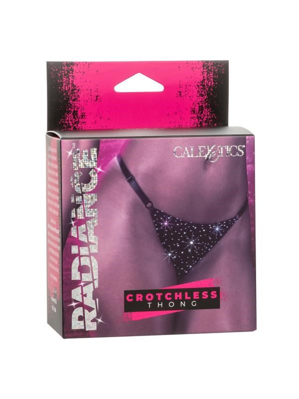 California Exotics Radiance Adjustable & Sexy Fit Crotchless Thong Rhinestone - - G-Strings, Panties and Shorts