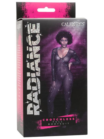 California Exotics Radiance Crotchless Full Bodysuit with Rhinestone Details - Teddies and Bodysuits