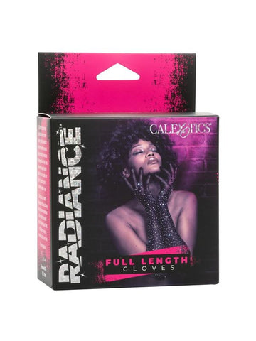California Exotics Radiance Full Length Mesh Gloves Bold Dazzling Rhinestone - Wigs and Gloves
