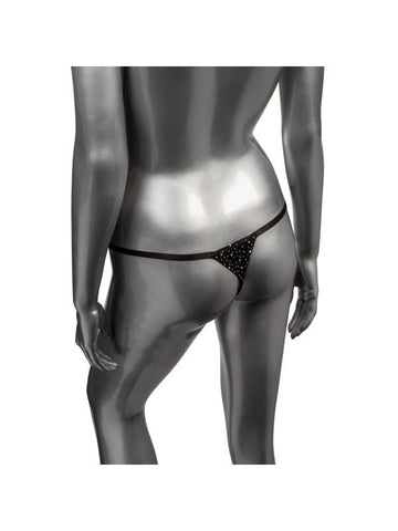 California Exotics Radiance Plus Size Adjustable Crotchless Thong with Rhinestones - G-Strings, Panties and Shorts