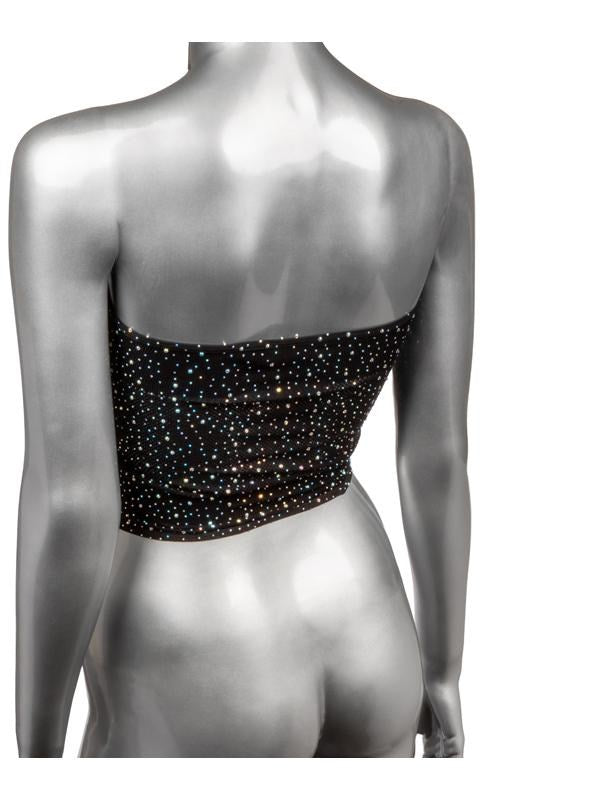 California Exotics Radiance Plus Size Stretchy Bandeau Top with Rhinestones - - Bras and Bra Sets