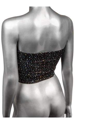 California Exotics Radiance Plus Size Stretchy Bandeau Top with Rhinestones - Bras and Bra Sets