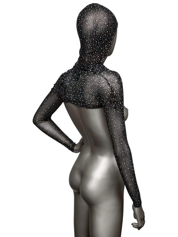 California Exotics Radiance Stylish & Versatile Hooded Shoulder Shrug Rhinestone - - Wigs and Gloves