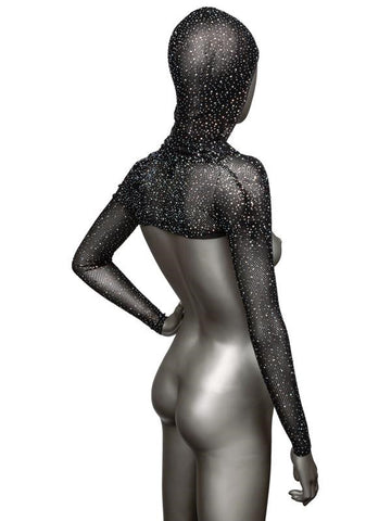California Exotics Radiance Stylish & Versatile Hooded Shoulder Shrug Rhinestone - Wigs and Gloves
