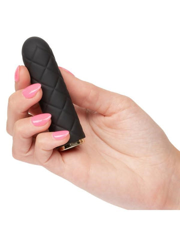 California Exotics Raven Quilted Seducer Compact 10 Functions Mini Vibrator - Bullet Vibrators