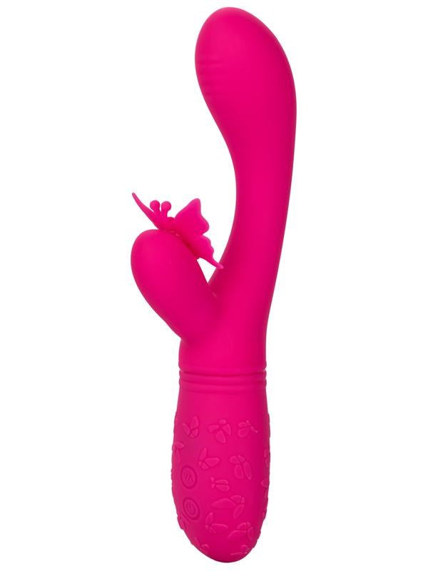 California Exotics Rechargeable Butterfly Kiss Flutter 10 Function Rabbit Vibrator - - Rabbit Vibrators