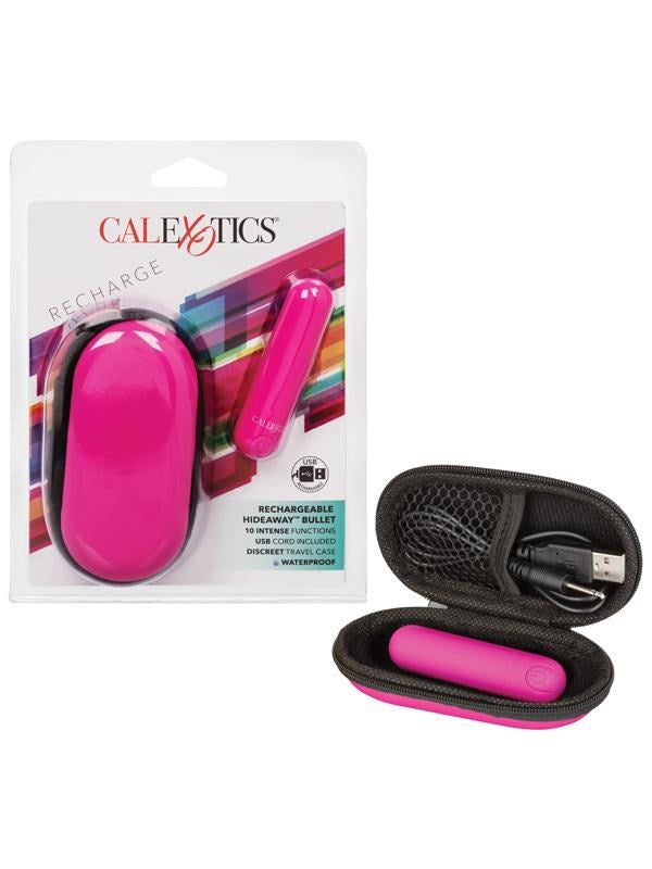 California Exotics Rechargeable Hideaway Bullet 10 Function Travel Massager - - Bullet Vibrators