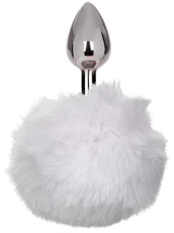 California Exotics Running Wild Bunny Metallic Anal Probe with Fluffy Tail - Butt Plugs