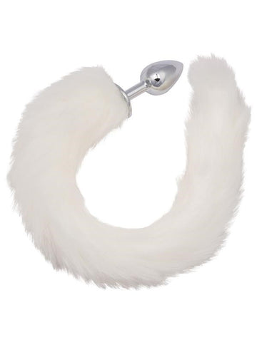 California Exotics Running Wild Tail Metallic Anal Probe with Long Synthetic Fur - Butt Plugs