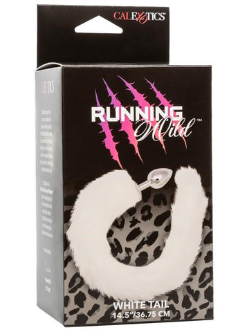 California Exotics Running Wild Tail Metallic Anal Probe with Long Synthetic Fur - Butt Plugs