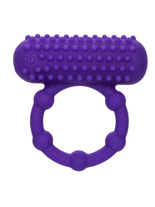 California Exotics Silicone 12 Functions Rechargeable 5 Bead Maximus Ring - - Vibrating Cock Rings
