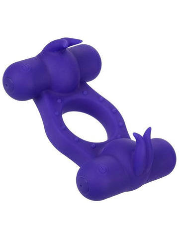 California Exotics Silicone 12 Functions Rechargeable Triple Orgasm Enhancer Ring - Vibrating Cock Rings