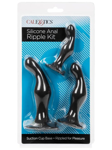 California Exotics Silicone Anal Ripple Kit 3 Size Training Set Butt Plugs - Butt Plugs