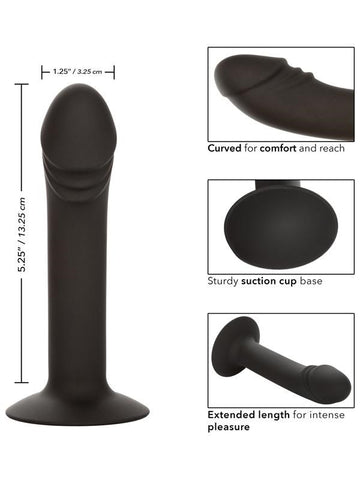 California Exotics Silicone Curved Anal Dildo With Suction Cup Waterproof - Anal Dildos