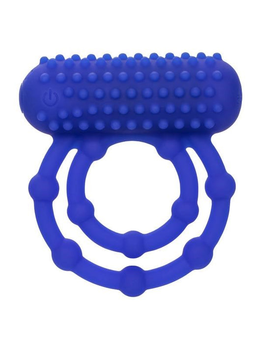 California Exotics Silicone Rechargeable 10 Bead Maximus Couple Enhancer Ring - - Vibrating Cock Rings