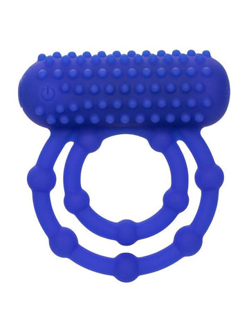 California Exotics Silicone Rechargeable 10 Bead Maximus Couple Enhancer Ring - Vibrating Cock Rings