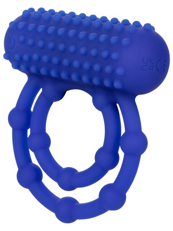California Exotics Silicone Rechargeable 10 Bead Maximus Couple Enhancer Ring - - Vibrating Cock Rings