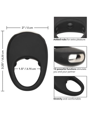 California Exotics Silicone Rechargeable Pleasure Vibrating Cock Ring - Vibrating Cock Rings