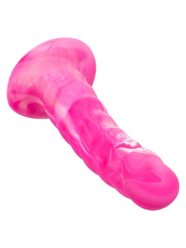 California Exotics Twisted Love Twisted Ribbed Anal Dildo Probe Pink Silicone - - Anal Dildos