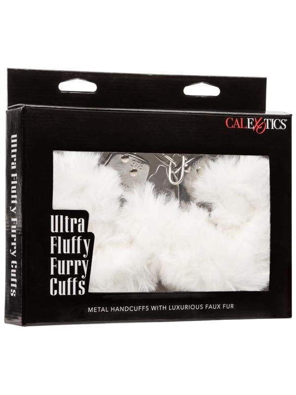 California Exotics Ultra Fluffy Furry BDSM Play Cuffs with Keys - - Cuffs and Restraints
