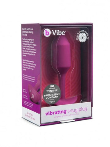 B Vibe Vibrating Snug Plug Weighted Pleasure Anal Stimulation - Butt Plugs