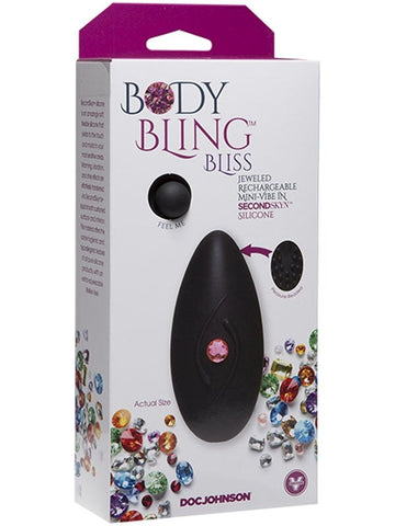 Doc Johnson Body Bling Bliss 8 Functions Mini Vibrator USB Rechargeable - Mini & Slim Vibrators
