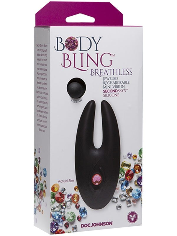 Doc Johnson Body Bling Breathless 8 Functions Mini Vibe - - Mini & Slim Vibrators