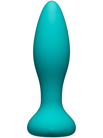 Doc Johnson A Play Rimmer Rechargeable Silicone Anal Butt Plug with Rotating Ridges - Clit Ticklers and Pulsators