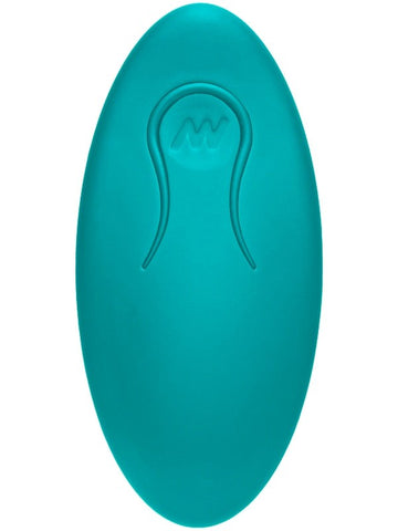 Doc Johnson A Play Rimmer Rechargeable Silicone Anal Butt Plug with Rotating Ridges - Clit Ticklers and Pulsators