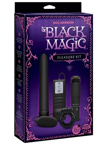 Doc Johnson Black Magic Pleasure Endless Fun Vibrators Set Multi Speed - Sex Kits