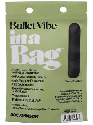 Doc Johnson 10 Functions Bullet Vibrator In A Bag USB Rechargeable - Bullet Vibrators