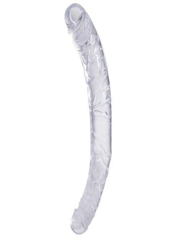 Doc Johnson 13 inch Realistic Double Dong In A Bag Crystal Clear Dual Ended - Double Ender