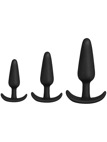 Doc Johnson 3 Graduated Sizes Anal Plug Set In A Bag for Anal Training - Butt Plugs